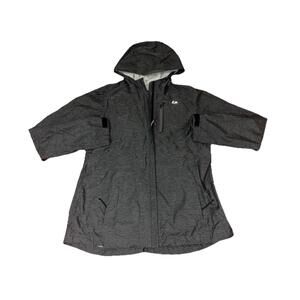 Paradox Wind Rain Jacket Mens Small Grey Zip Up Hooded Lightweight Nylon NWOT